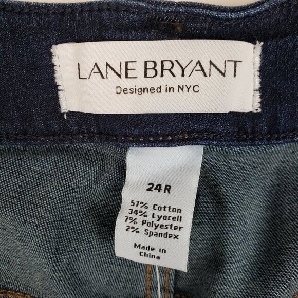 Lane Bryant NWT Super Stretch Boot Jeans Dark Wash Mid Rise Plus Size 24 Bootcut - Picture 8 of 10